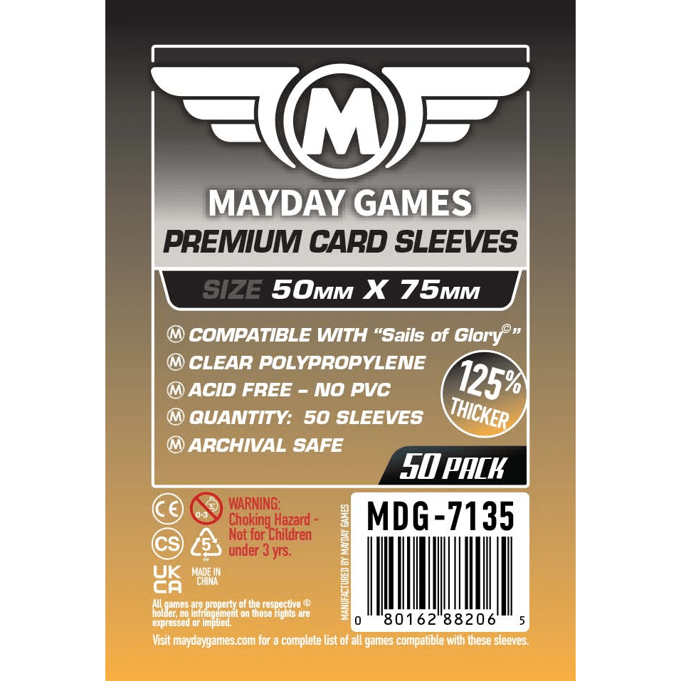 Mayday Games Premium Card Sleeves 50 mm X 75 mm - Gamer's Dream Mayday Games Premium Card Sleeves 50 mm X 75 mm - Gamer's Dream