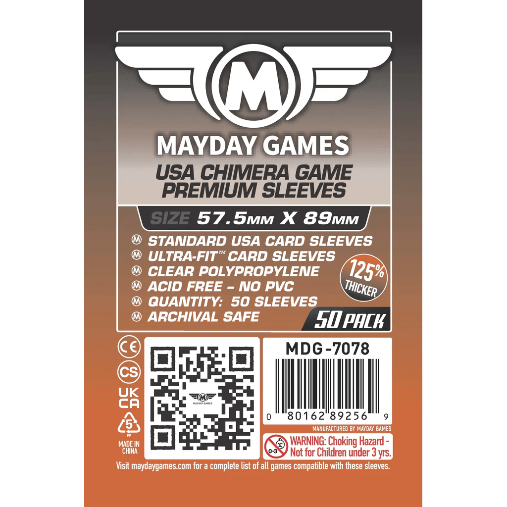 Mayday Games Premium Card Sleeves 57.5 mm X 89 mm - Gamer's Dream Mayday Games Premium Card Sleeves 57.5 mm X 89 mm - Gamer's Dream