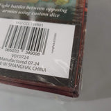 Close-up of a Total War: ROME The Board Game (Damaged) box corner by CCC Games, wrapped in plastic, showing barcode, SKU, Manufactured 07.24, MADE IN SHANGHAI, CHINA, and part of the Ancient World board game description.