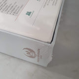 A close-up of a Kanban EV (Damaged) game box by Eagle-Gryphon Games shows slight corner damage, the brand's eagle logo, and side icons referencing electric vehicles and autonomous driving themes.