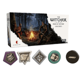 Go On Board’s "The Witcher: Path of Destiny Acrylic Tokens For Core Game" includes five unique acrylic tokens, each with distinct symbols and shapes—an essential accessory for enhancing your board game experience.