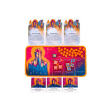 Experience “Wroth: All Gameplay” by Chip Theory Games—a vibrant area control board game with a rectangular board featuring a stylized character, orange tokens, red dice, and unique character and ability cards for asymmetric gameplay.