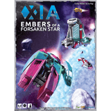 The cover art for Xia: Legends of a Drift System Bundle by Far Off Games depicts colorful spaceships navigating asteroid fields in deep space, with the game's title featured above, capturing the excitement of this sandbox adventure board game.
