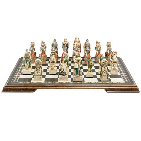 Celtic & Viking Hand-painted Chess Pieces Set